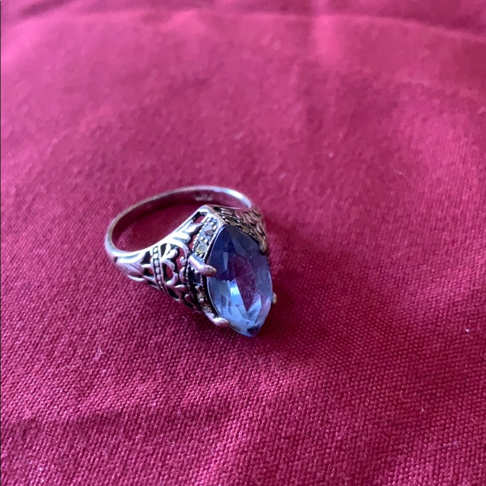 Antique Blue Topaz Ring